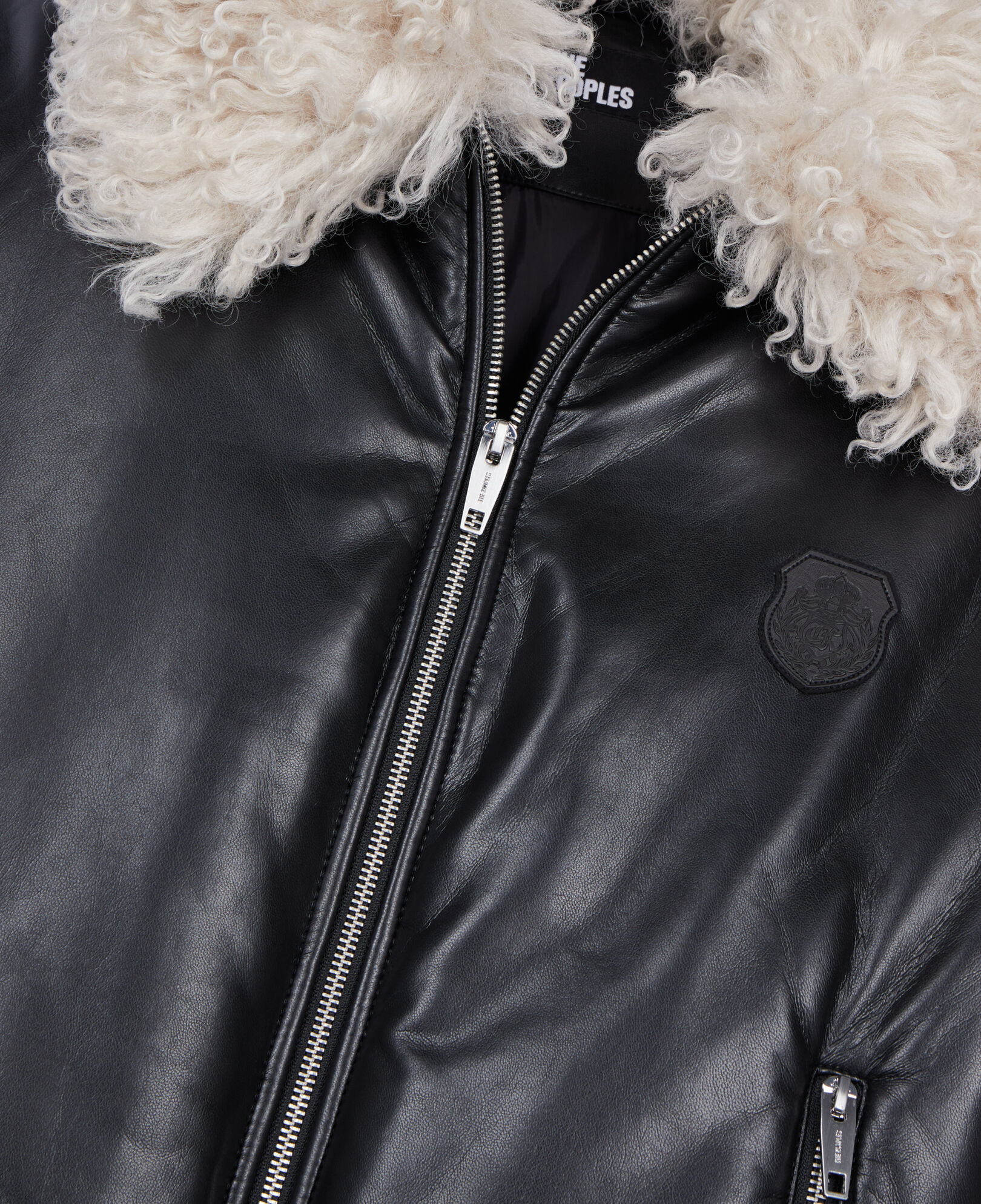 The Kooples WOMEN BLACK black leather-effect jacket