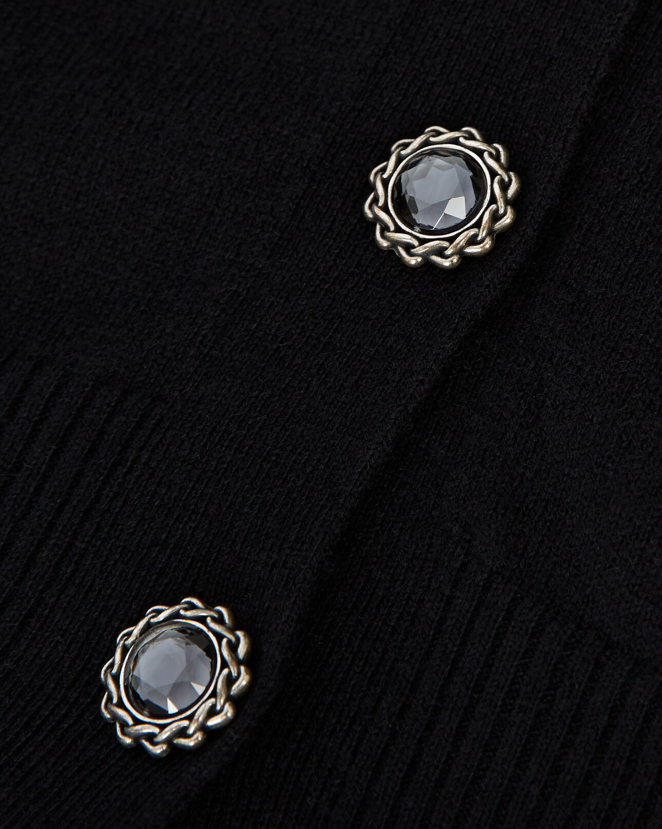 The Kooples DAMEN BLACK schwarze strickjacke mit knöpfen