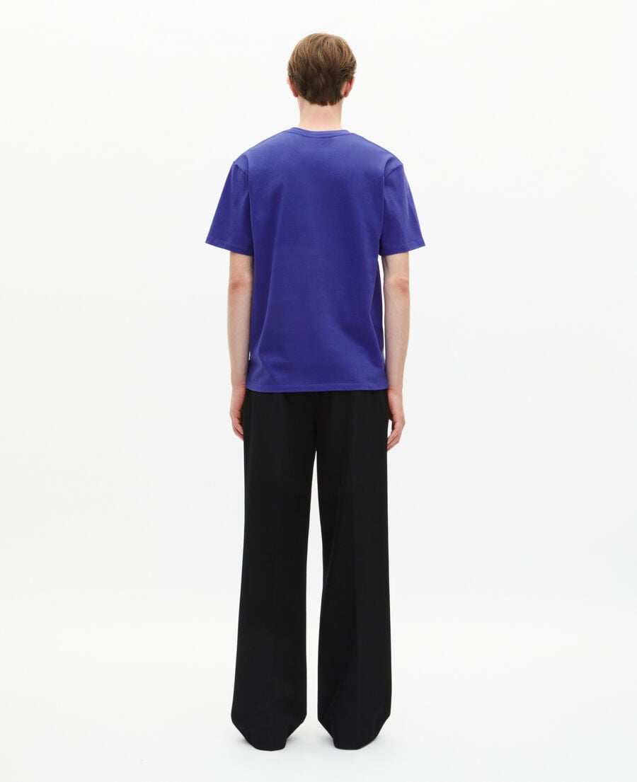 The Kooples H SPECTRUM BLUE t-shirt with blue patch