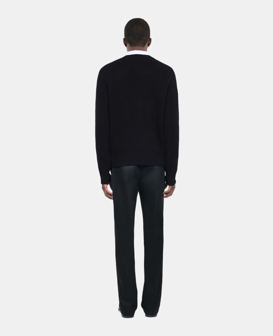 The Kooples MEN BLACK black wool sweater