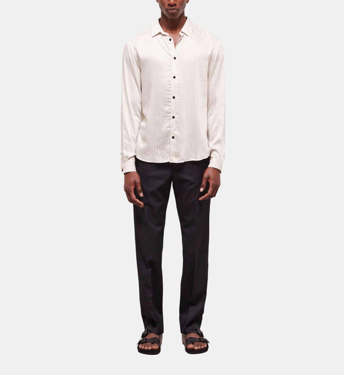 Off white black and white striped shirt online
