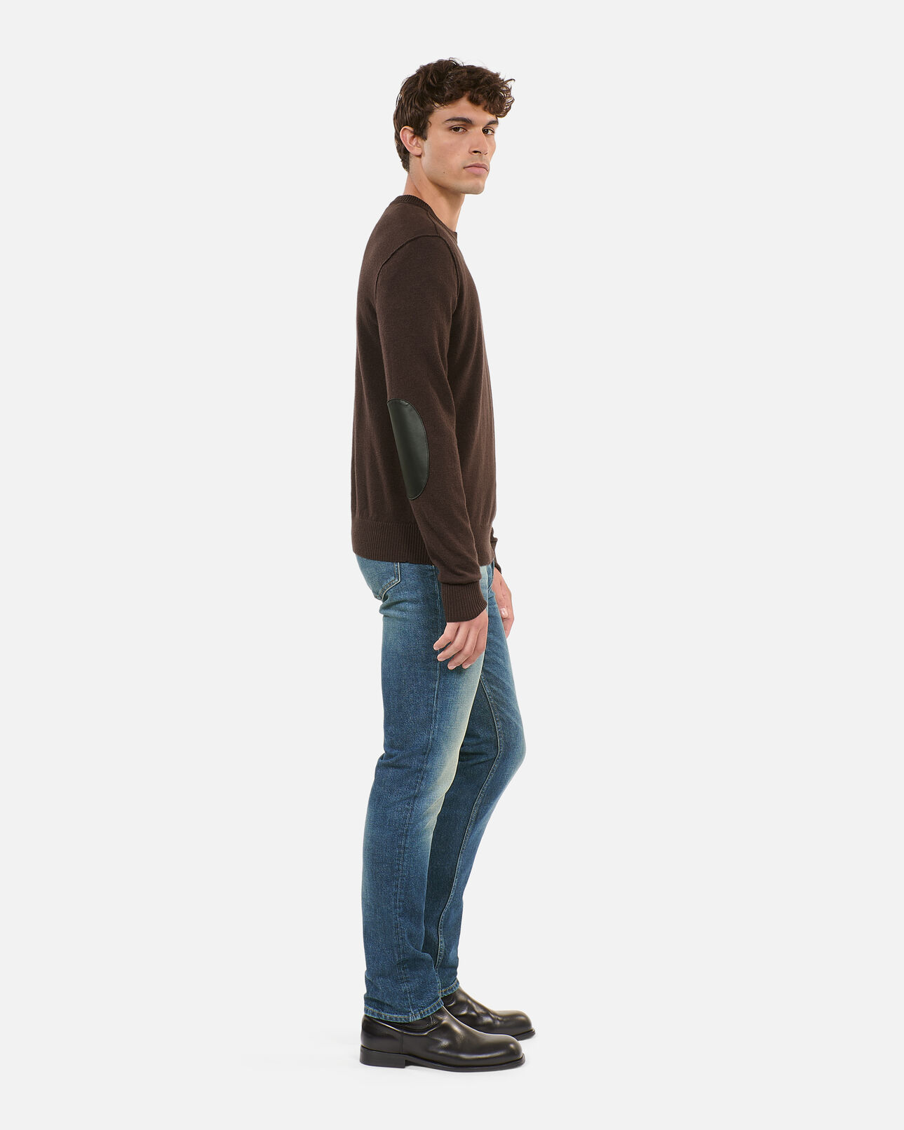 The Kooples HERREN DARK BROWN brauner wollpullover