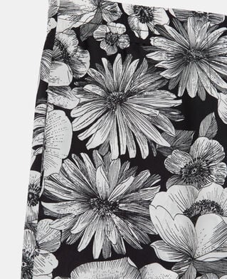 The Kooples WOMEN BLACK WHITE floral silk pants