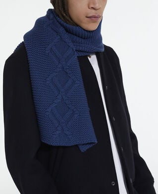 The Kooples MIXED BLUE blue wool scarf