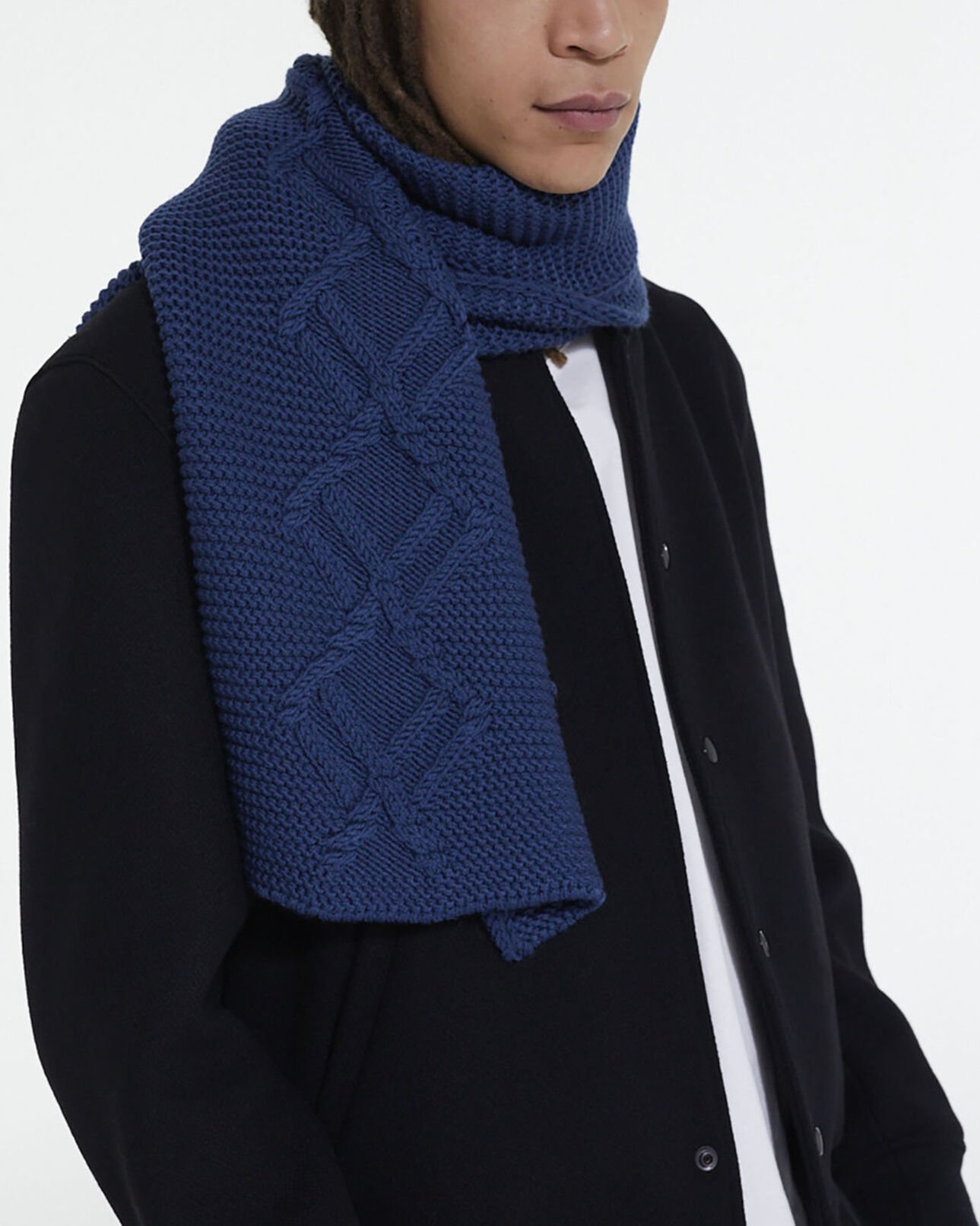 The Kooples MIXTA BLUE bufanda lana azul