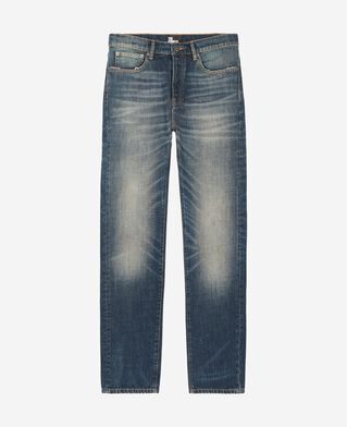 The Kooples MEN MEDIUM BLUE straight blue faded jeans