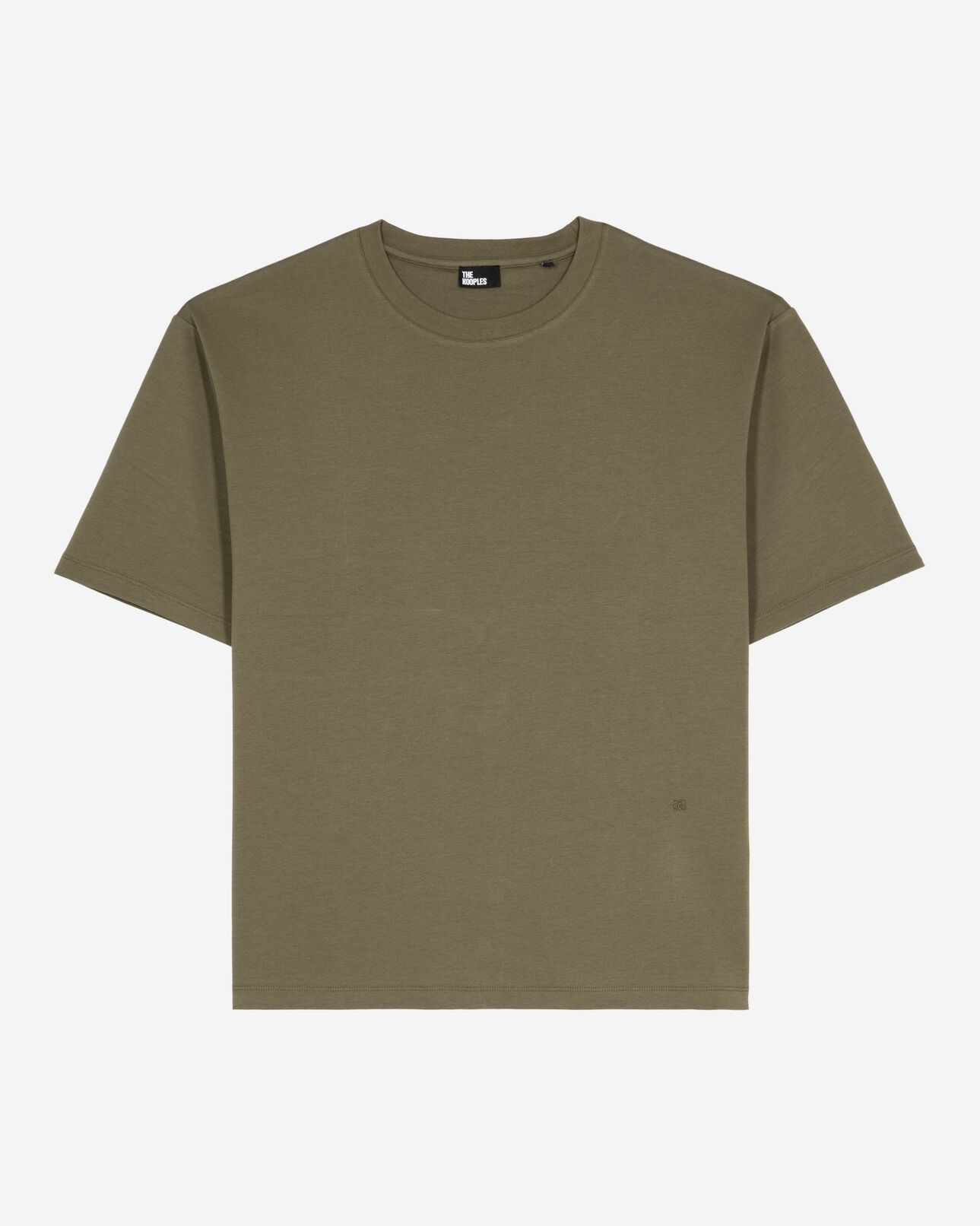 The Kooples HERREN KAKI weites, einfarbiges t-shirt in khaki