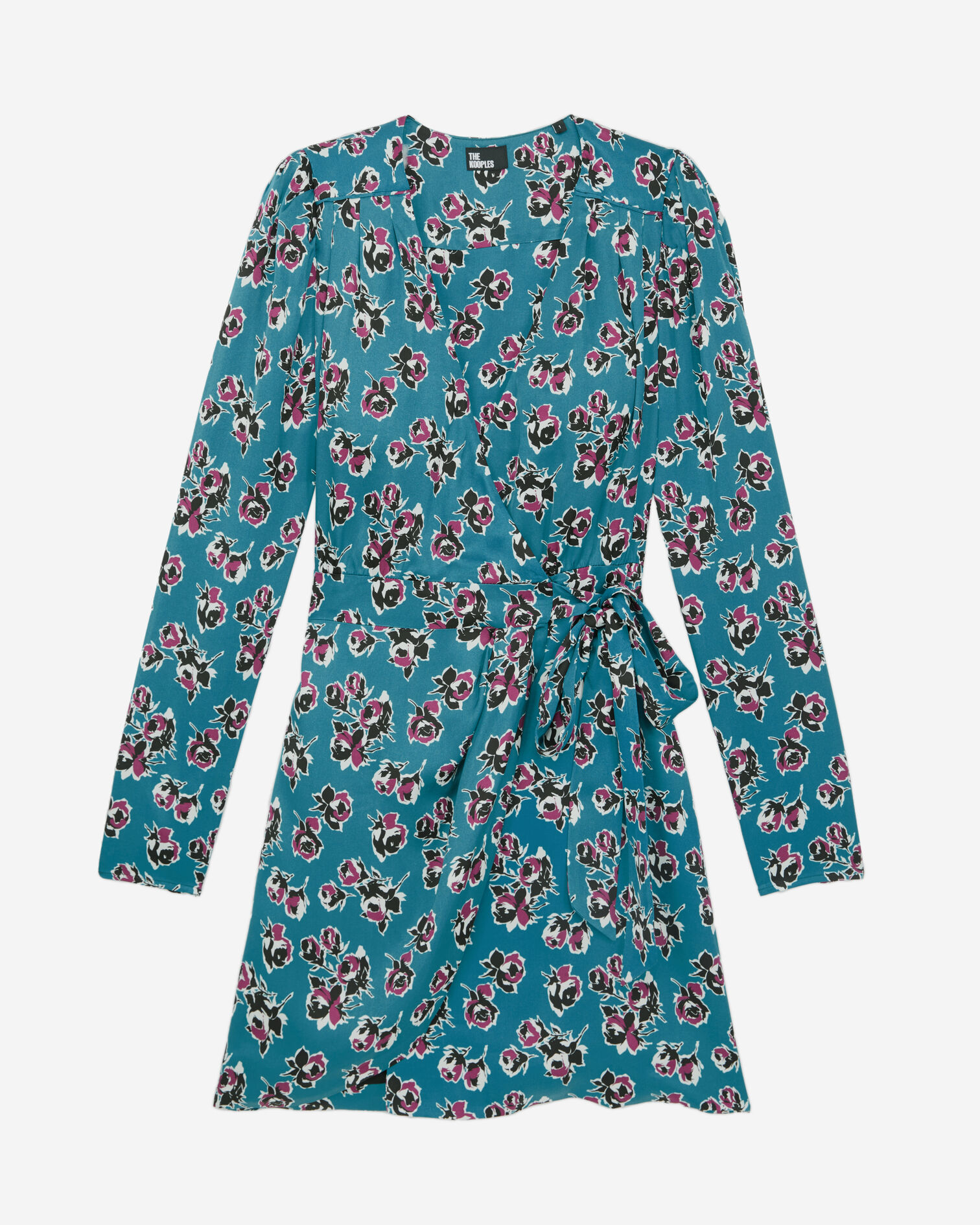Robe portefeuille courte imprimée, PINK - BLUE, hi-res image number null