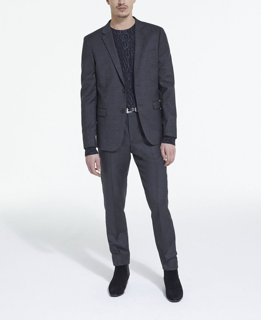 black wool suit jacket