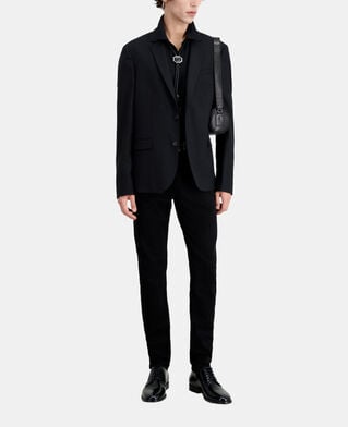 The Kooples HOMME BLACK veste de costume noire en laine
