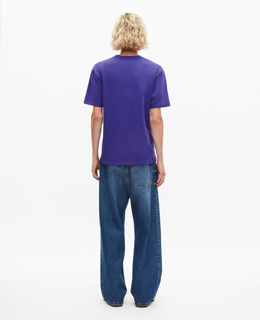 The Kooples H ELECTRIC BLUE t-shirt with purple screen print
