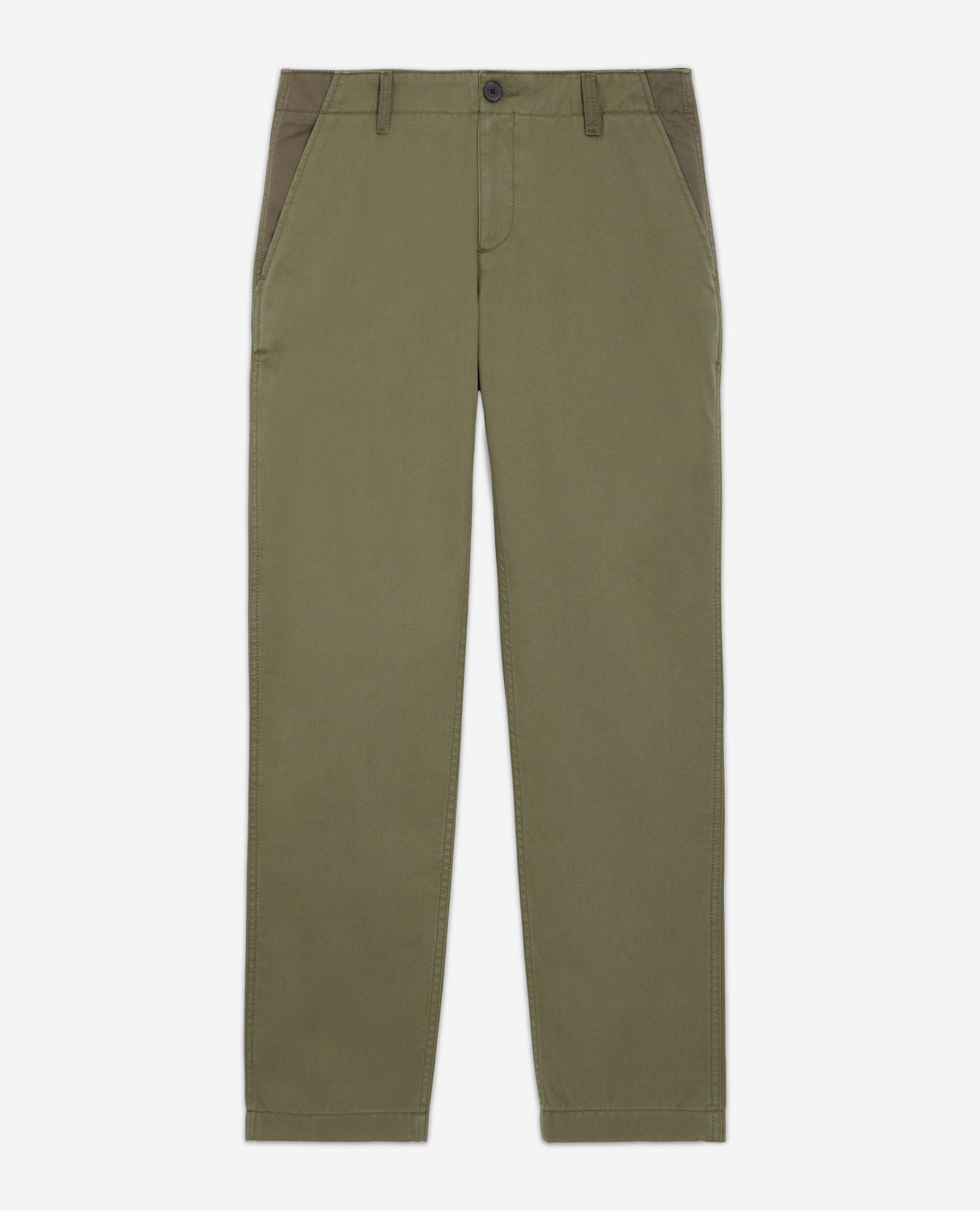 Khaki patchwork straight cut pants The Kooples Canada