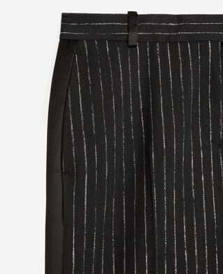 The Kooples FEMME BLACK pantalon tailleur droit à rayures noir
