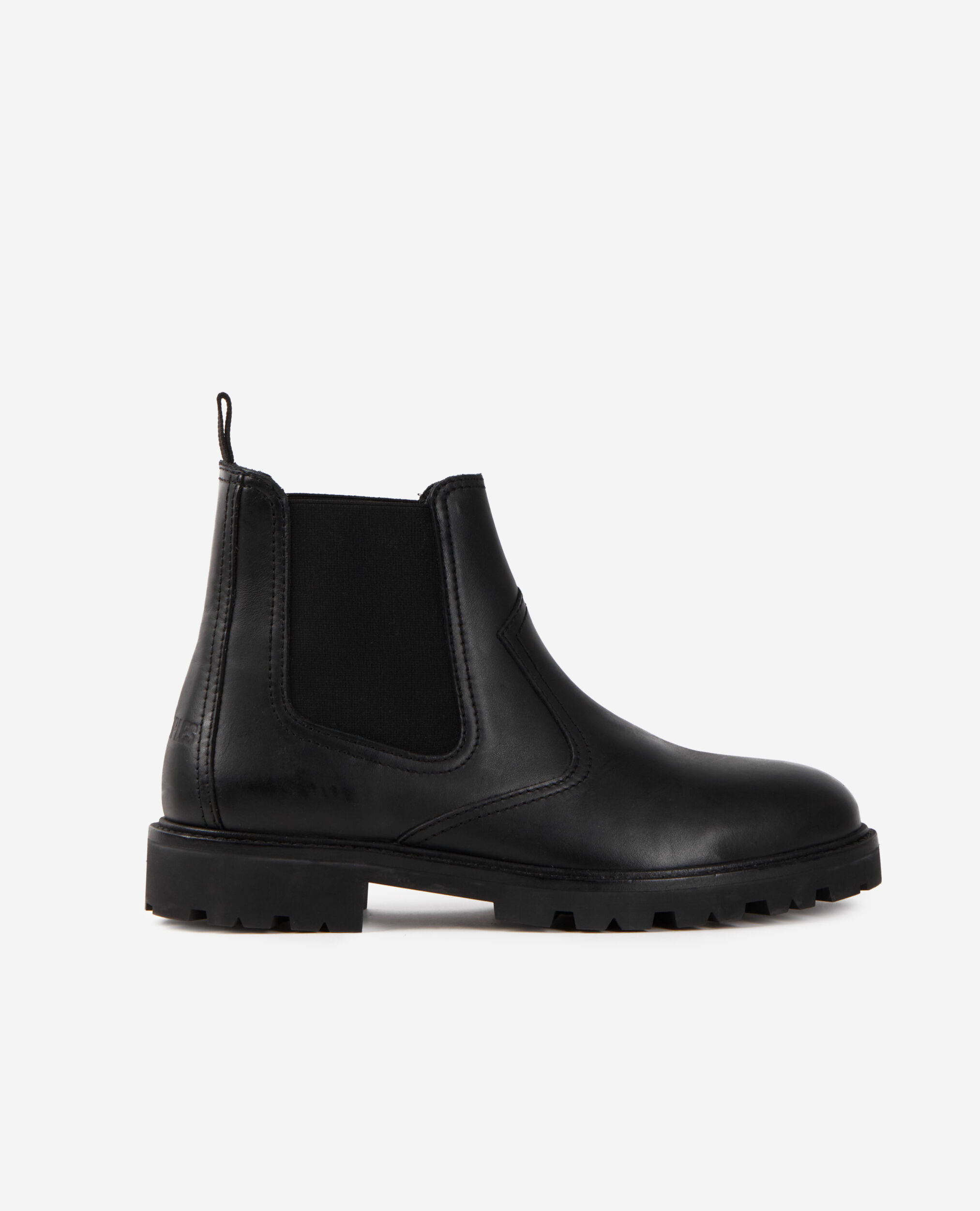 Black leather Chelsea boots, BLACK, hi-res image number null