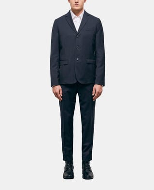 The Kooples H NAVY / WHITE wool suit jacket with check motif