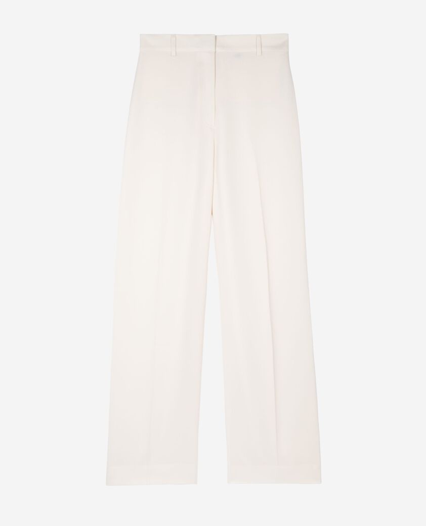 The Kooples DAMEN WHITE weite hose aus ungebleichtem satin