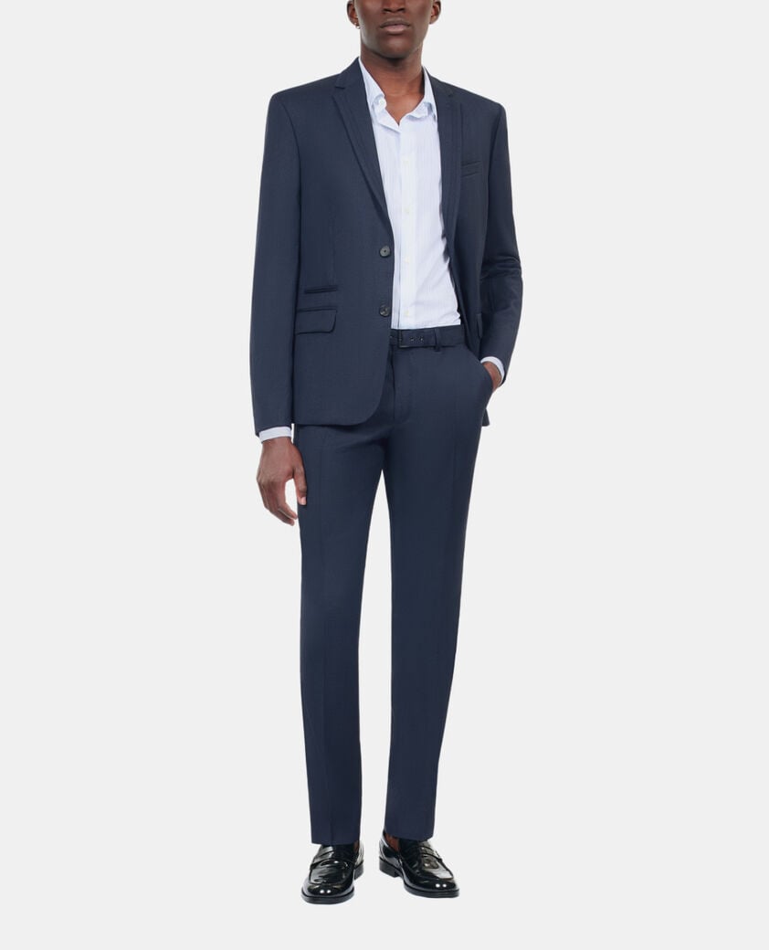 The Kooples H NAVY navy blue wool suit jacket