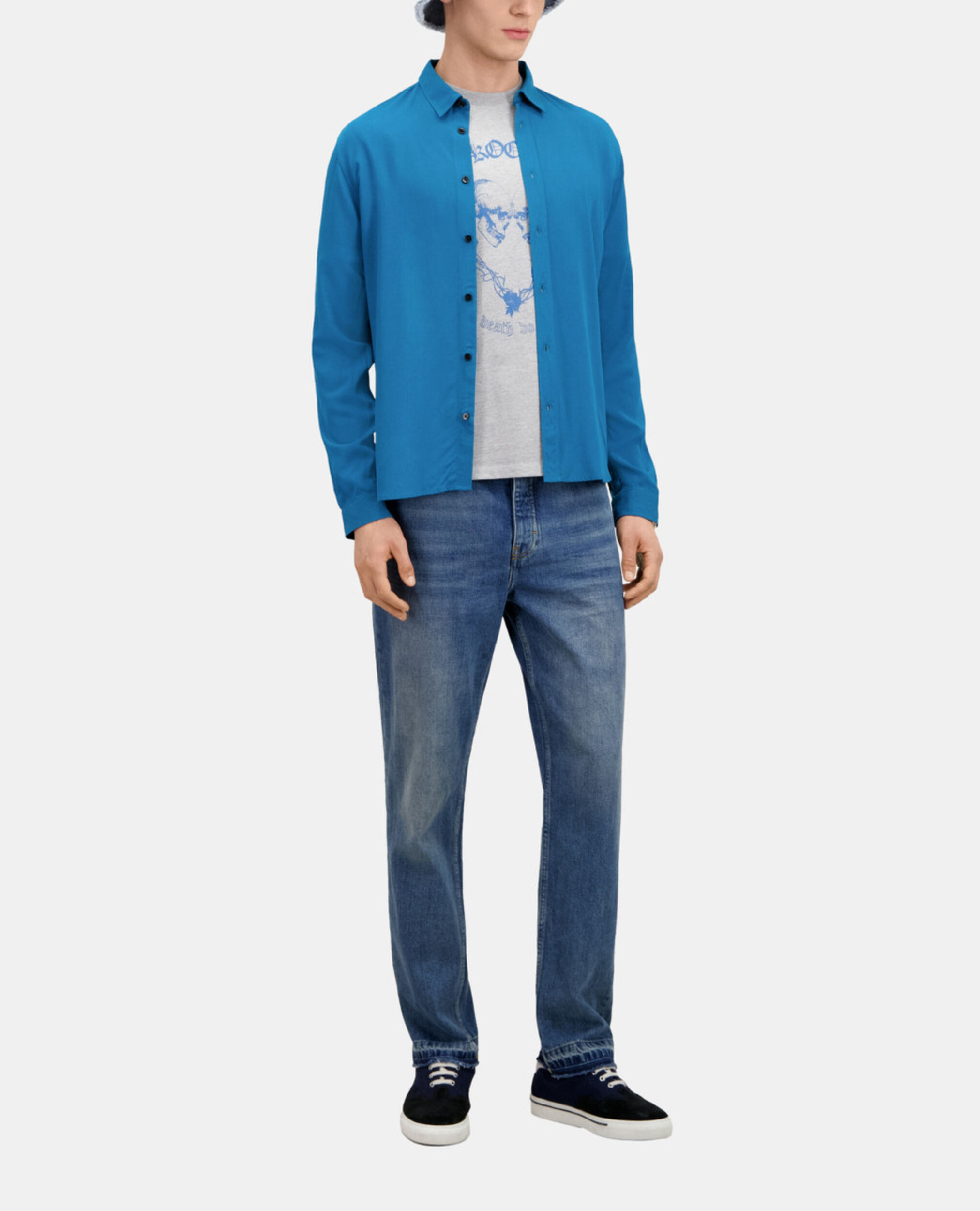 Blue shirt, MEDIUM BLUE, hi-res image number null