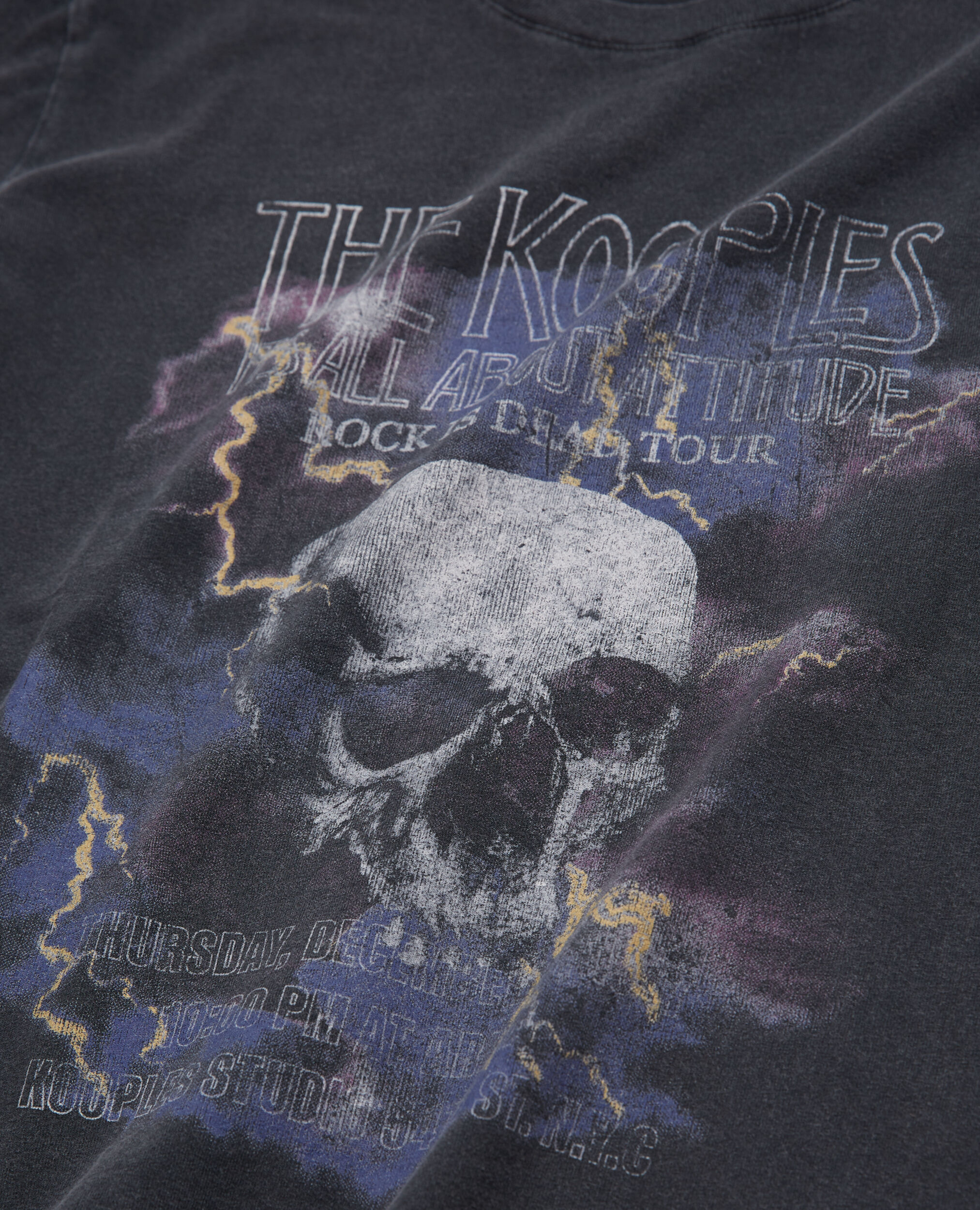 T-shirt sérigraphié skull, BLACK WASHED, hi-res image number null
