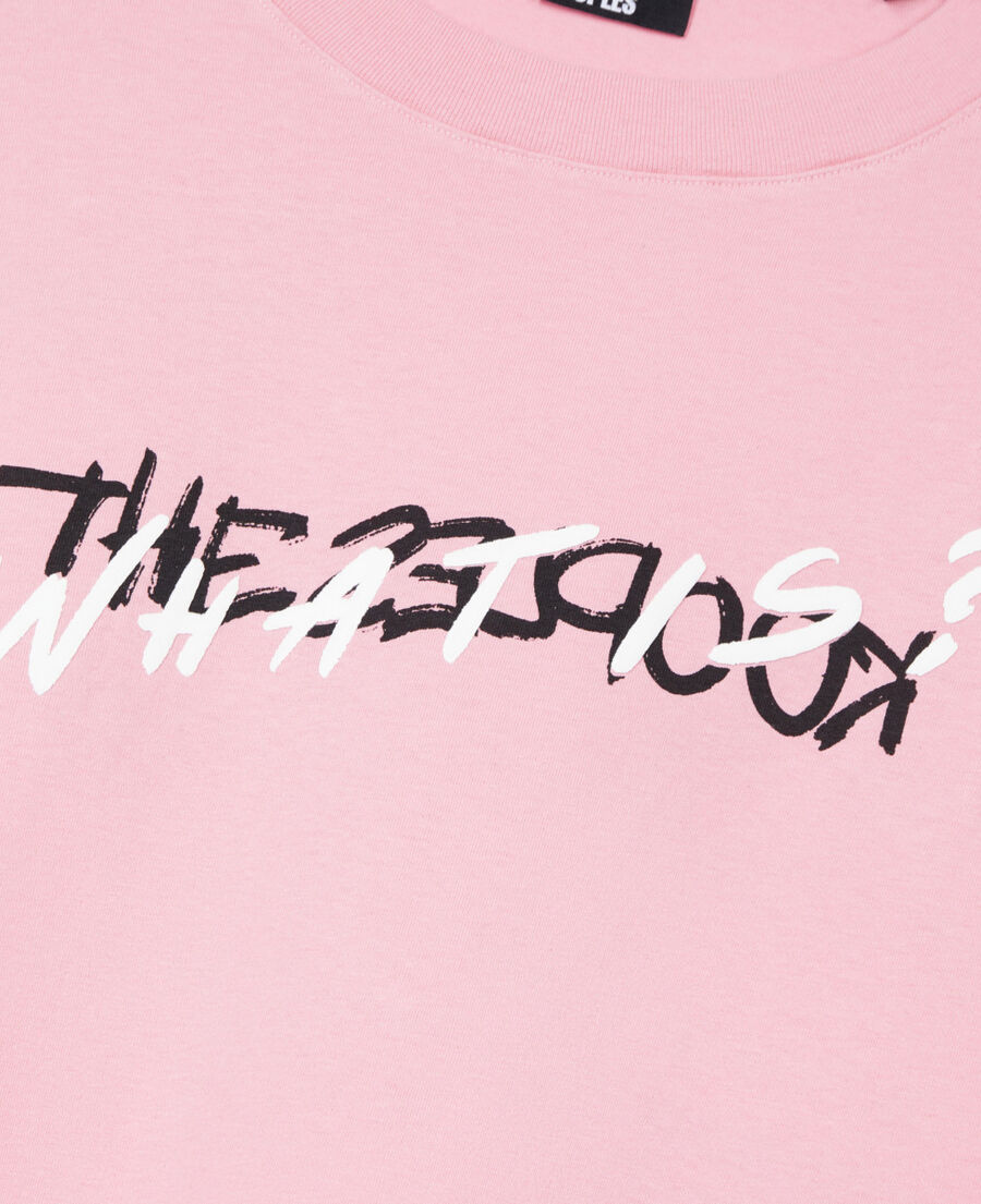 The Kooples H SWEET PINK light pink what is handwritten serigraphy t-shirt
