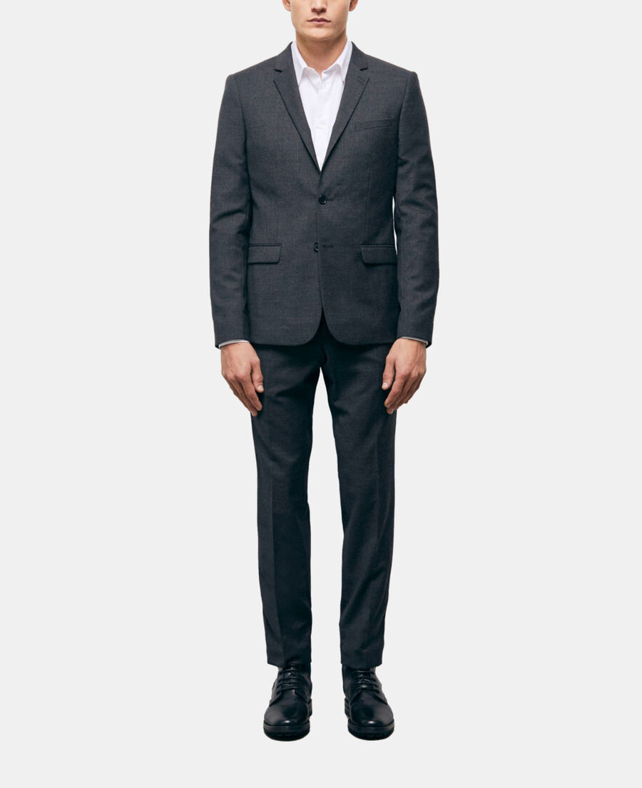 black wool suit jacket