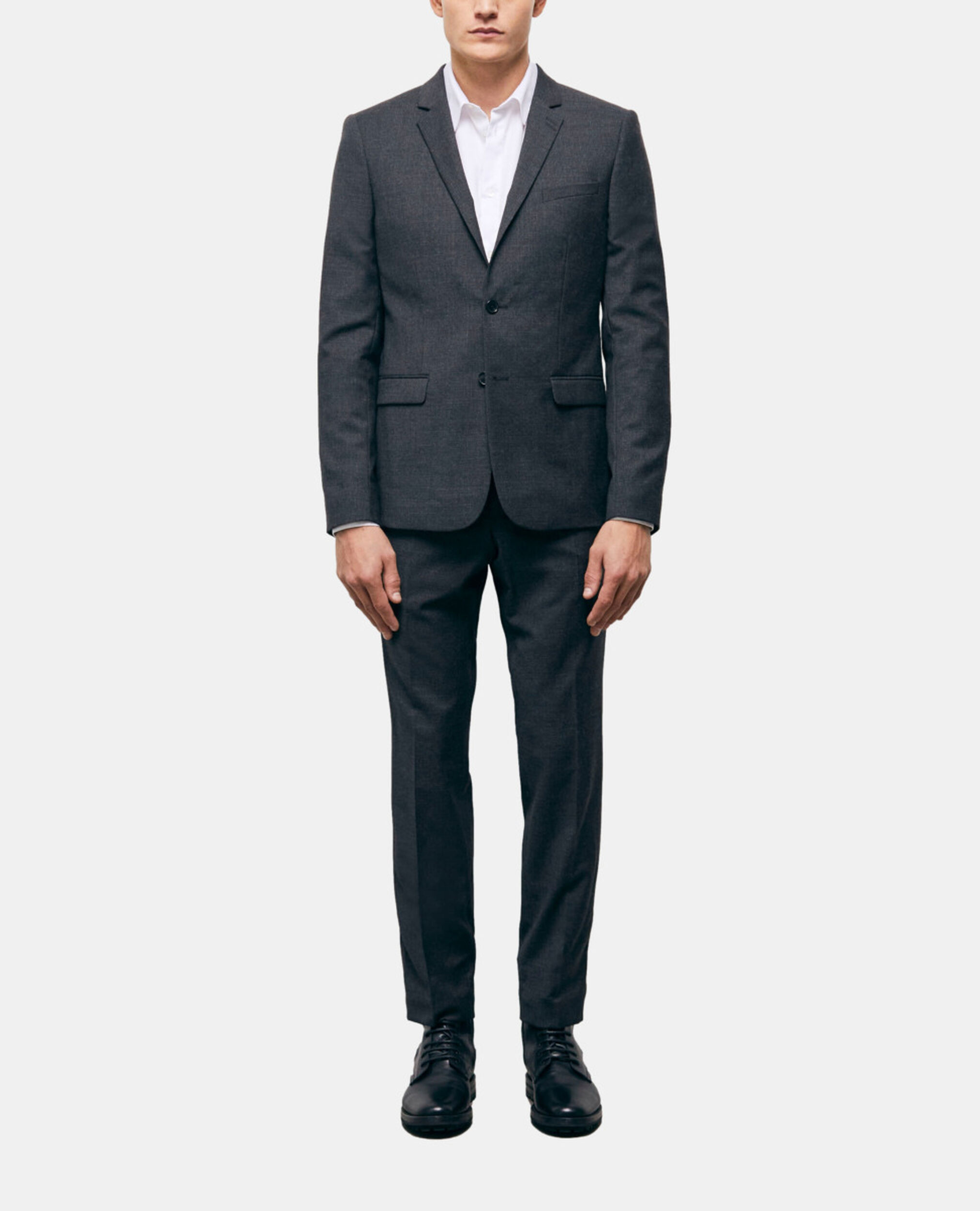 Black wool suit jacket, BLACK, hi-res image number null