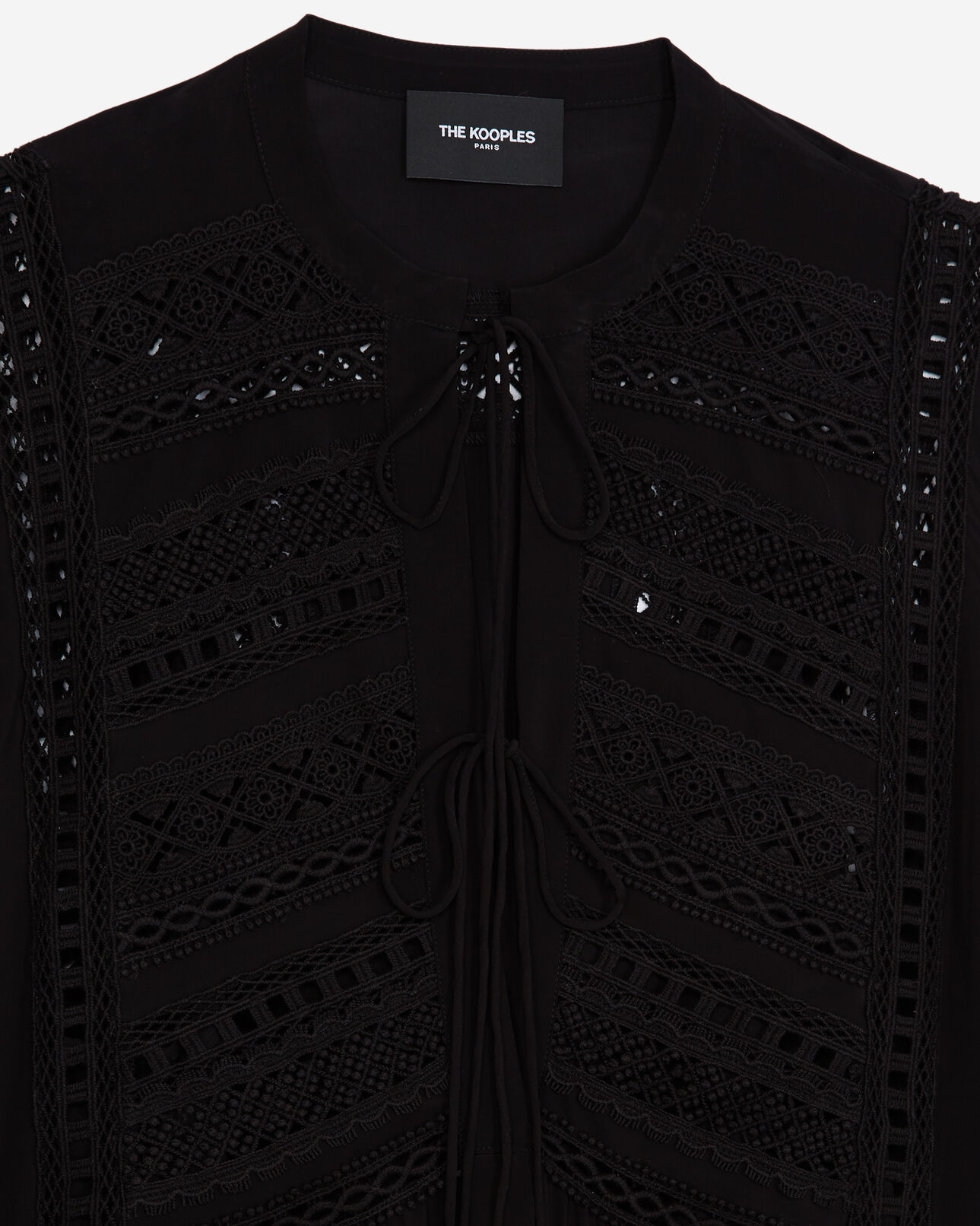 The Kooples DAMEN BLACK kurzes kleid schwarz spitzendetail