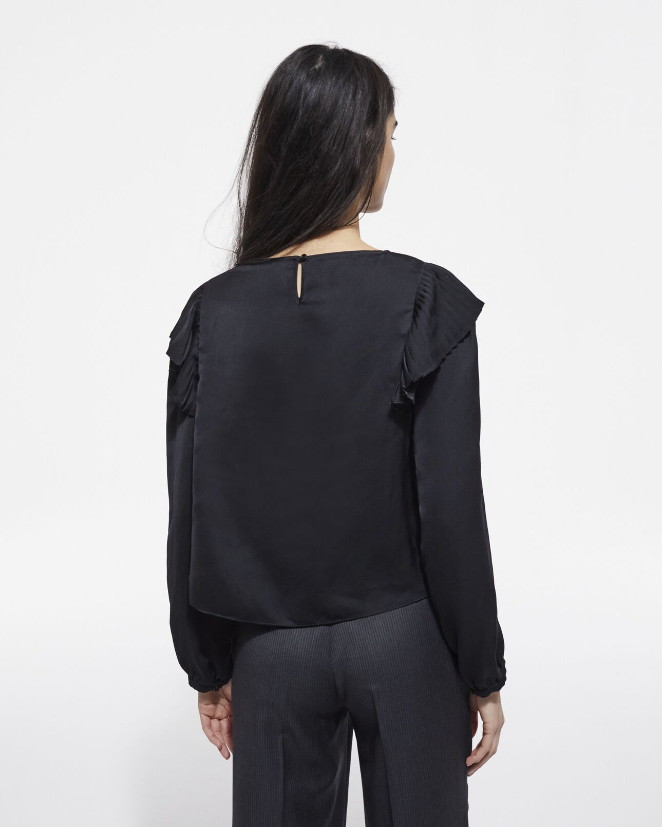 The Kooples FEMME BLACK top noir