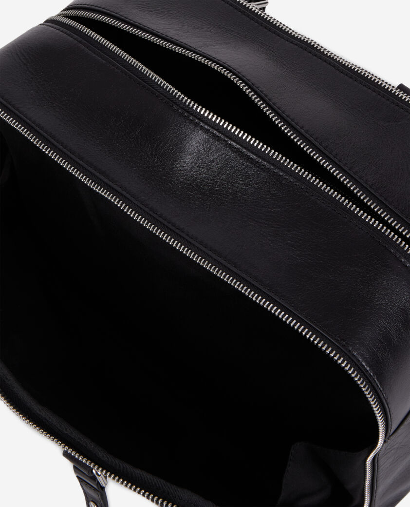 The Kooples WOMEN BLACK large black leather jill handbag with studs