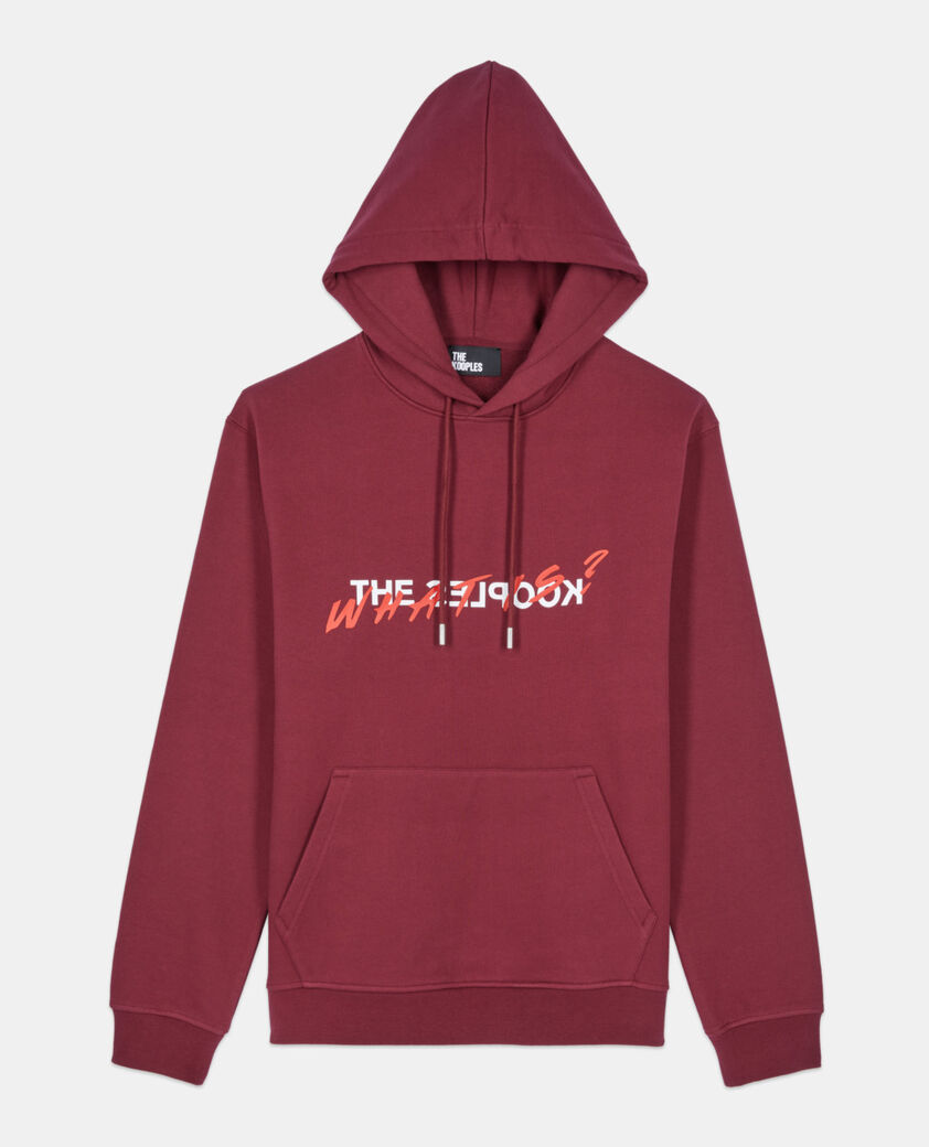 The Kooples HERREN BURGUNDY bordeauxrotes kapuzensweatshirt what is