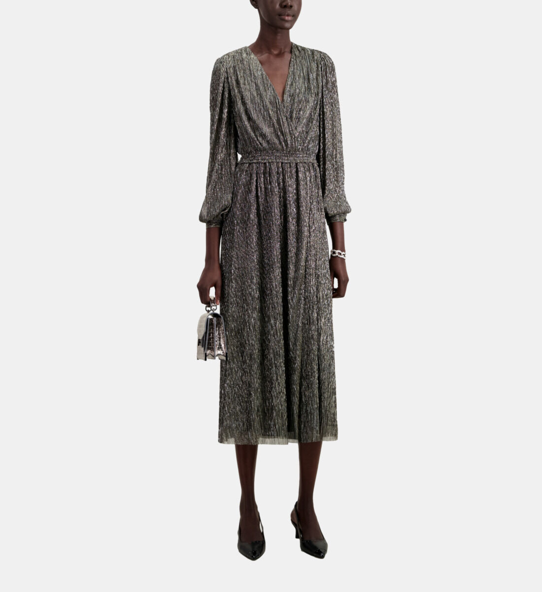 Robe argentée h&m top