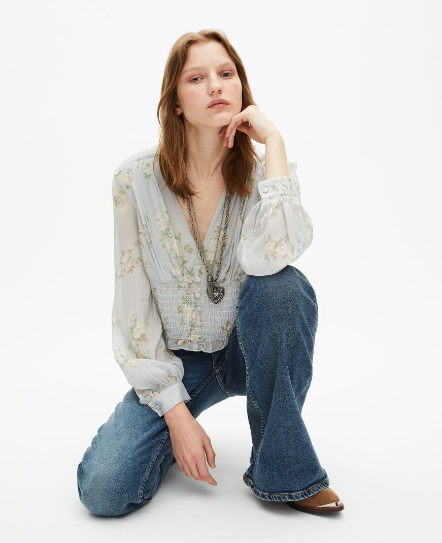 The Kooples WOMEN VINTAGE BLUE blue flare jeans