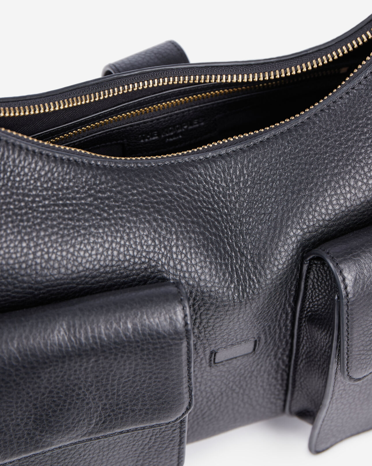 The Kooples FEMME BLACK sac amelia en cuir grainé noir