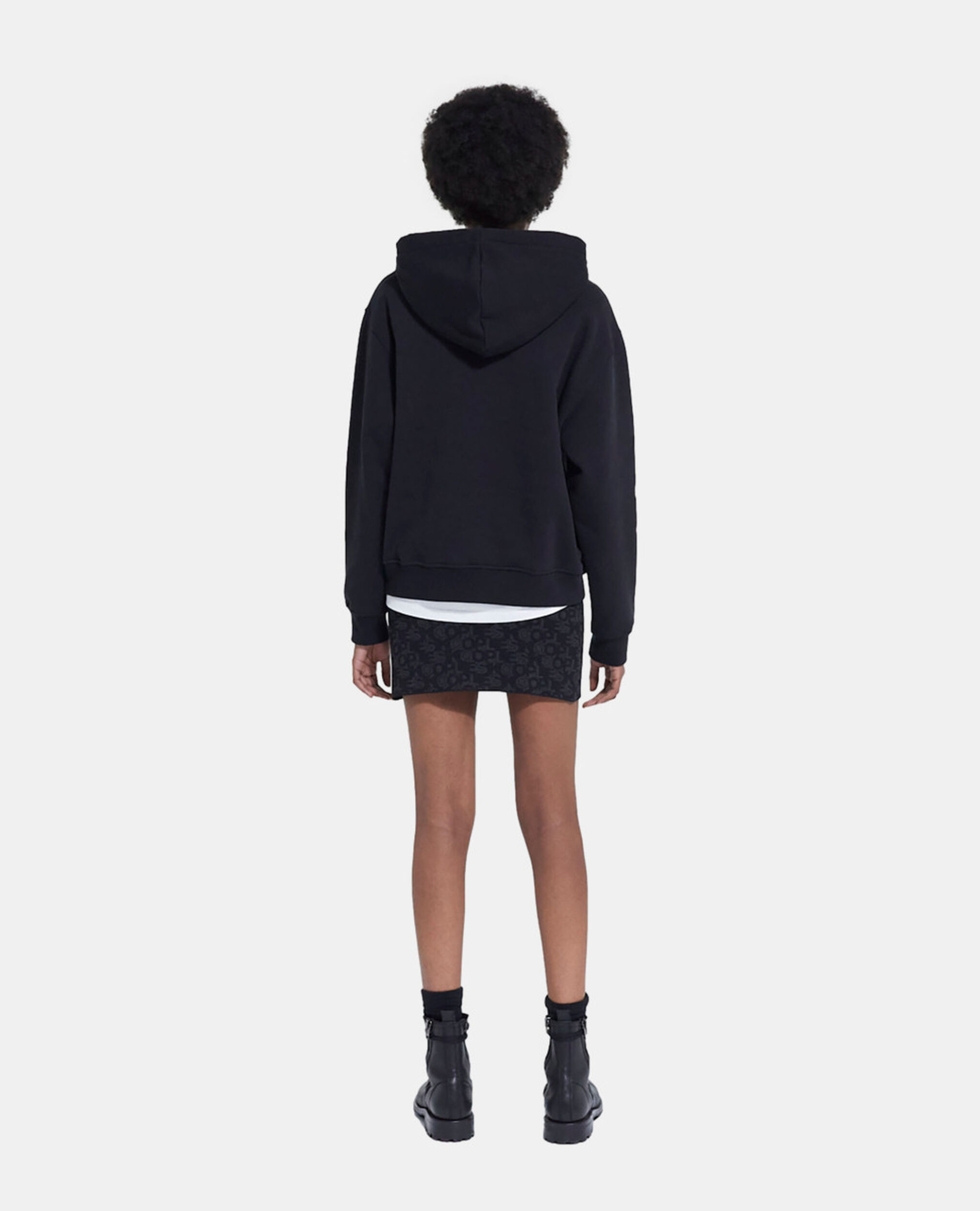 Schwarzes Sweatshirt mit The Kooples Logo, BLACK, hi-res image number null