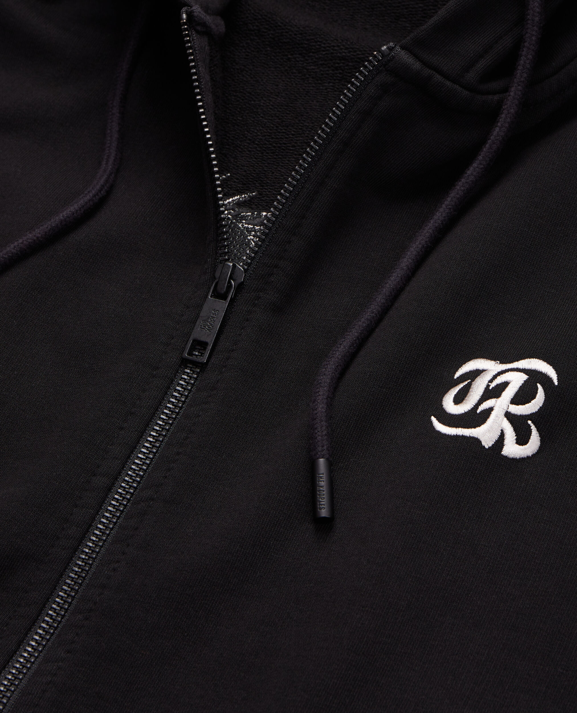 Black hoodie with Dragon embroidery, BLACK, hi-res image number null