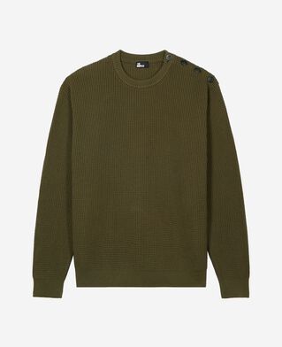 The Kooples MEN FORET khaki button placket sweater