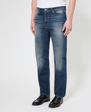 The Kooples HOMME MEDIUM BLUE jean droit d&eacute;lav&eacute; bleu
