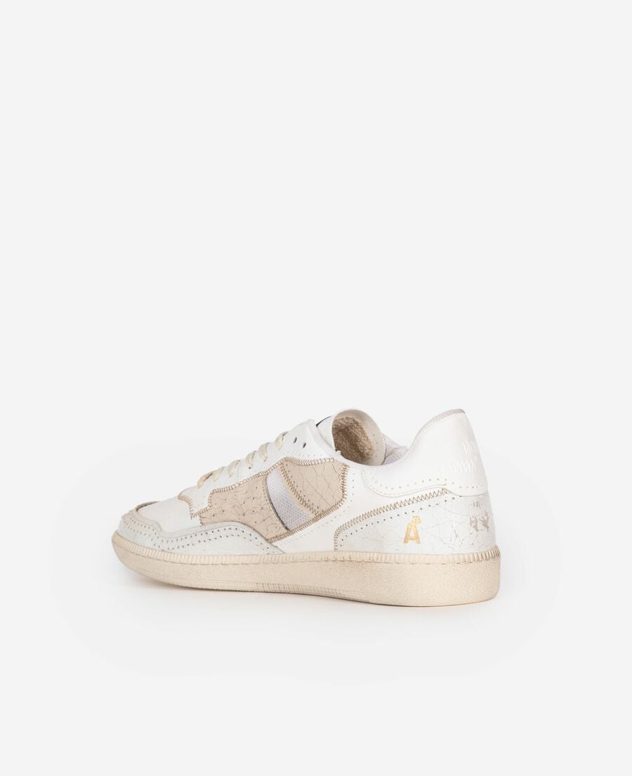 The Kooples MEN ECRU the kooples x hidn-ander ecru low-top sneakers