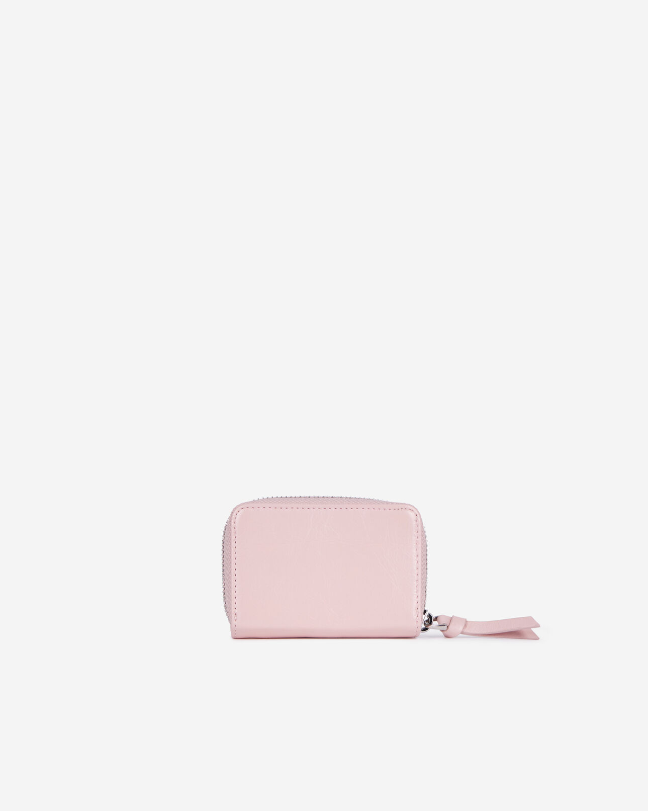 The Kooples FEMME PINK porte monnaie amelia en cuir rose