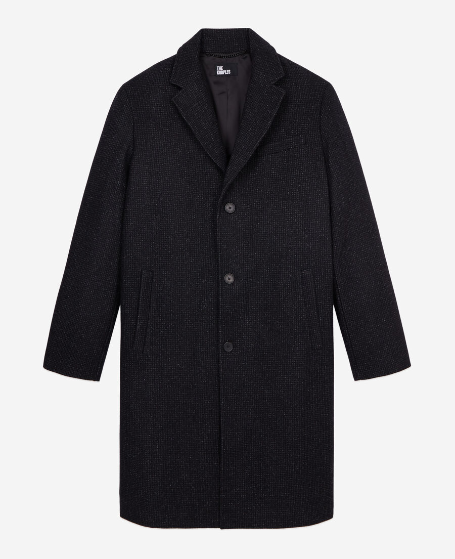 long black coat in wool blend