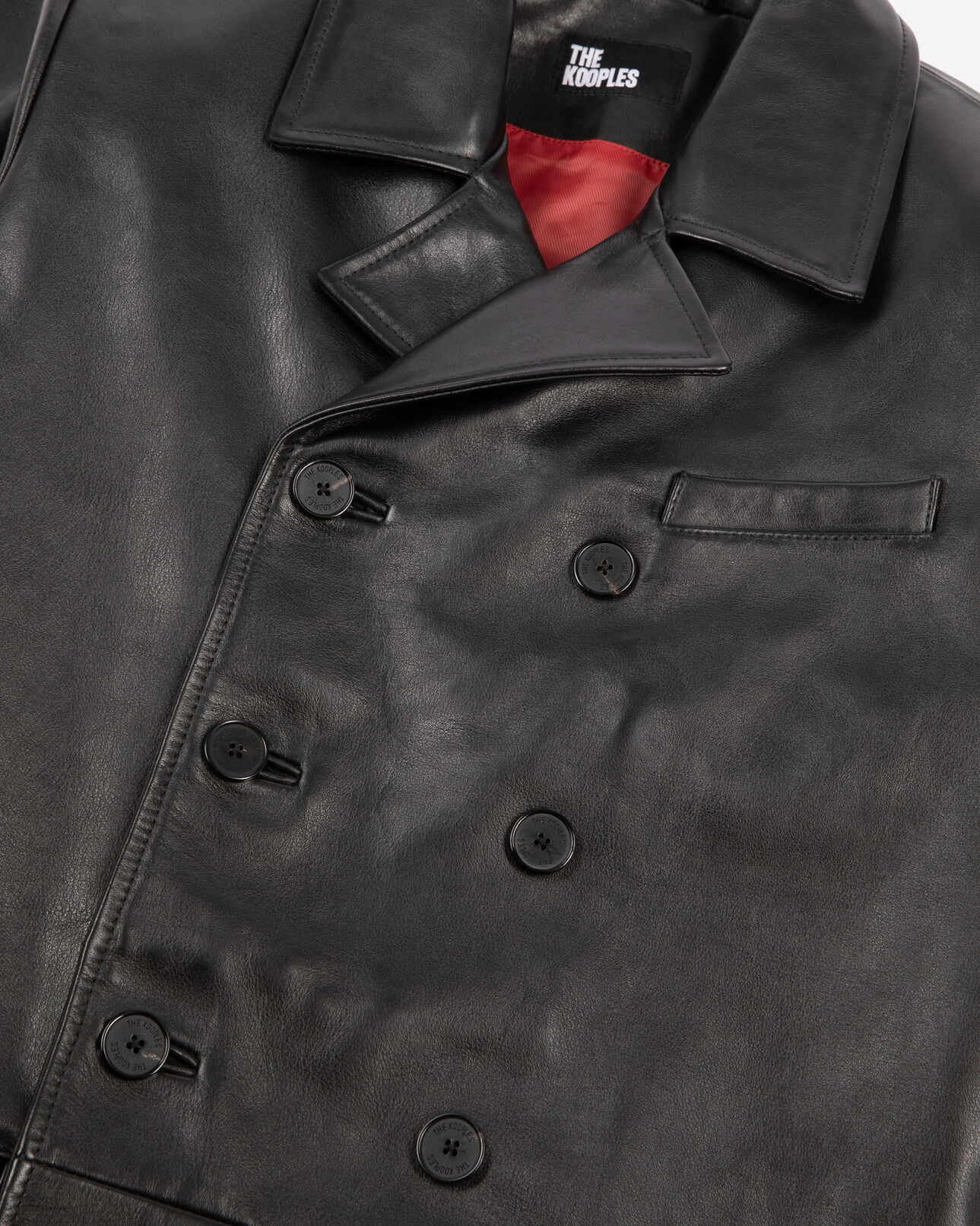 The Kooples HOMME BLACK veste en cuir noire