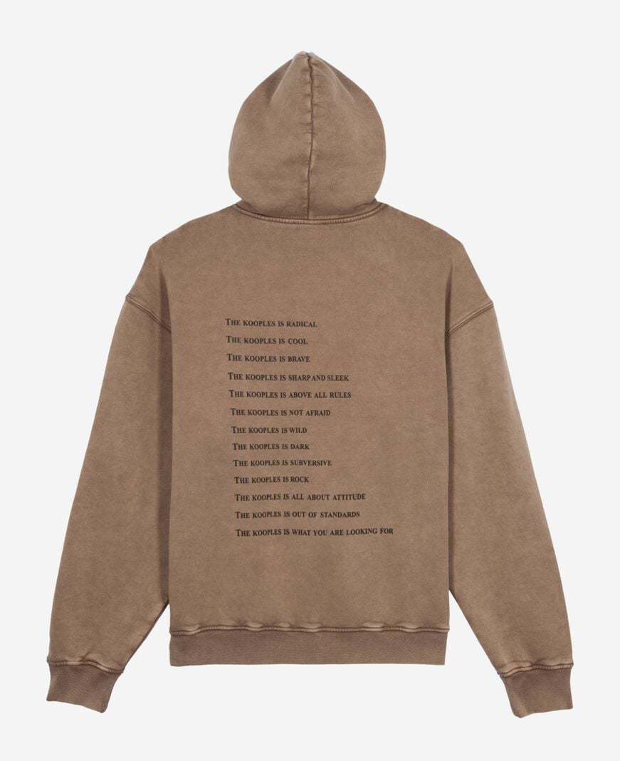 The Kooples MEN CHOCOLATE what is hoodie light brown