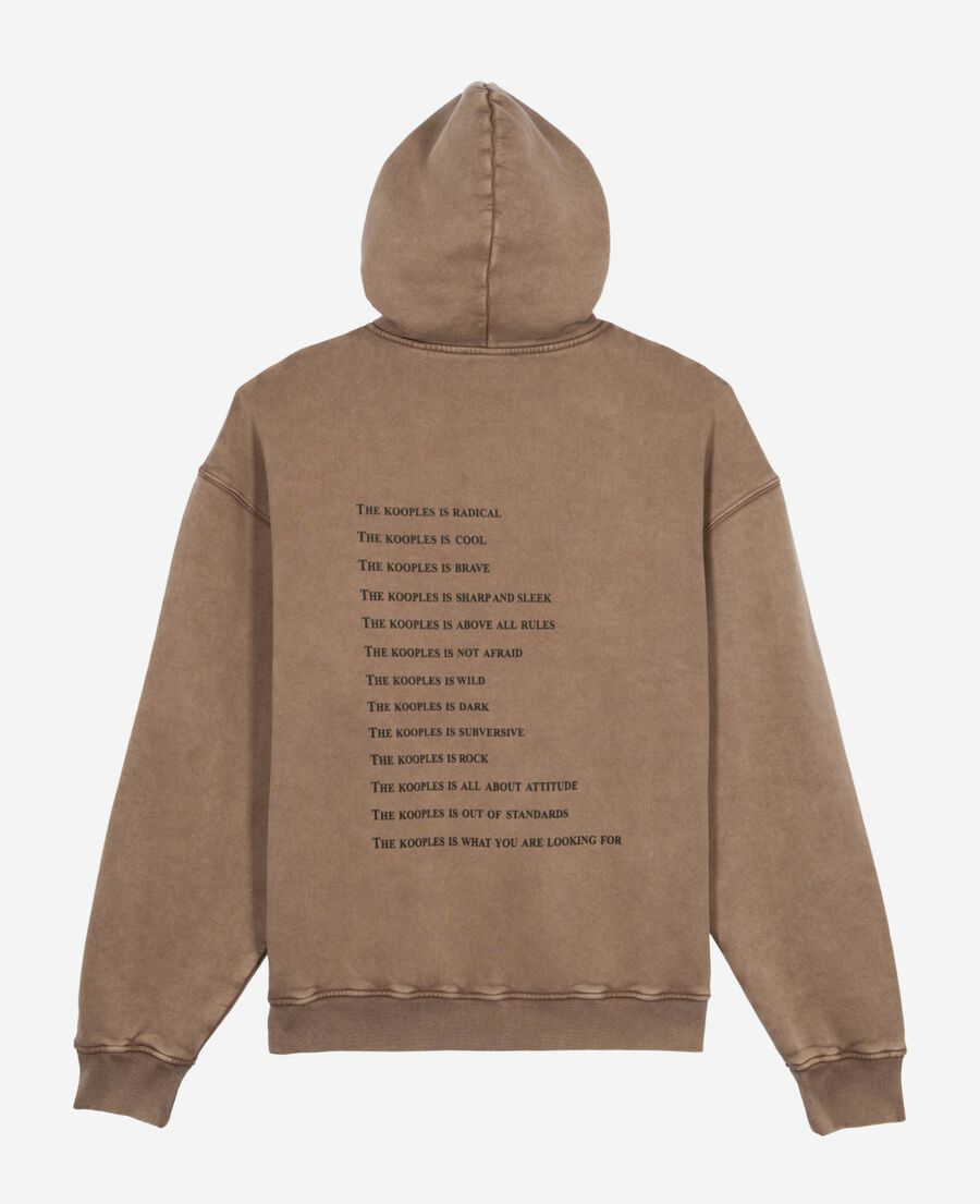 The Kooples MEN CHOCOLATE what is hoodie light brown