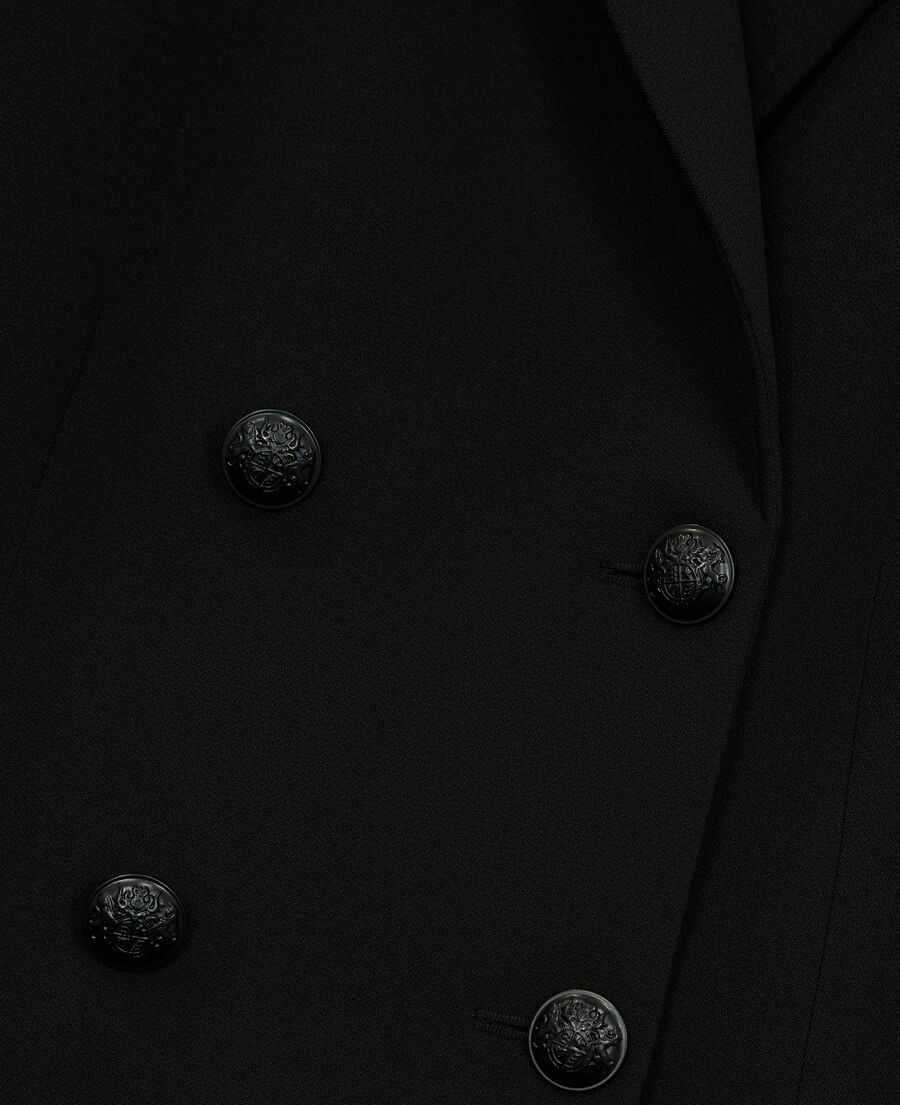 The Kooples FEMME BLACK robe tailleur courte noire