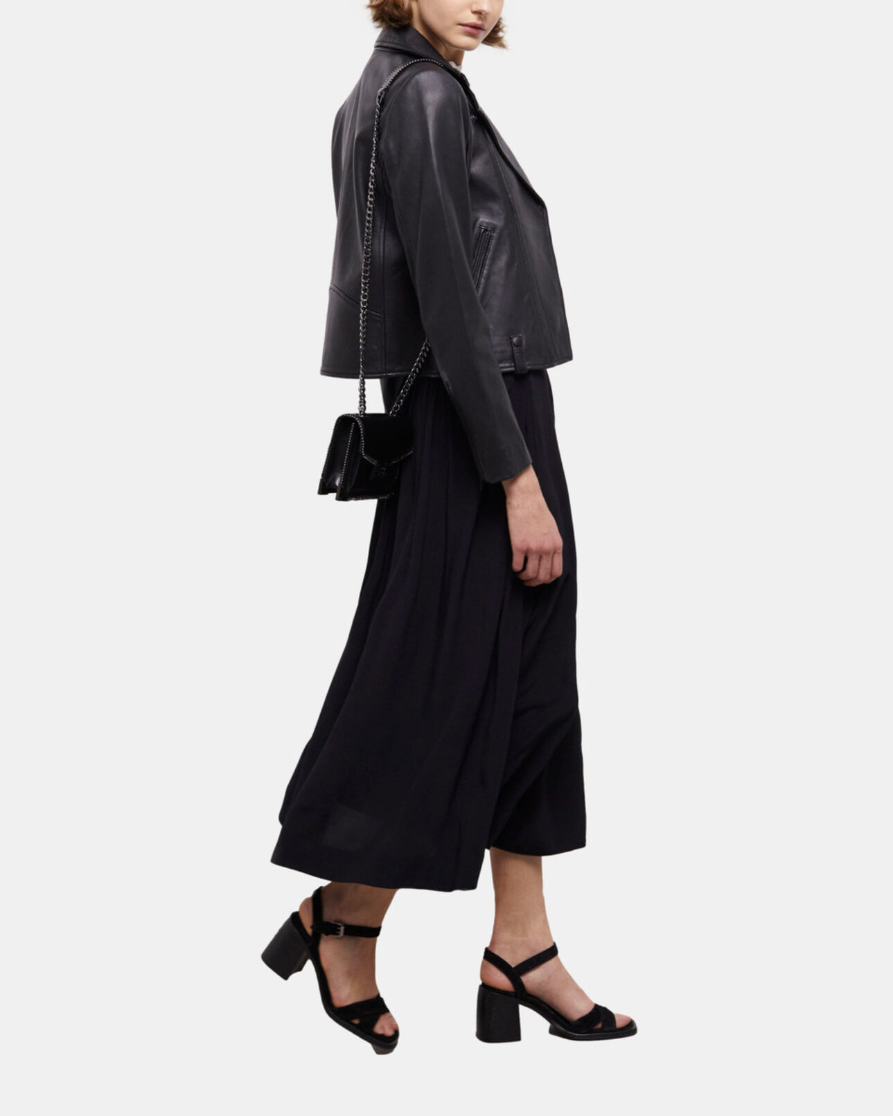 The Kooples WOMEN BLACK long black skirt
