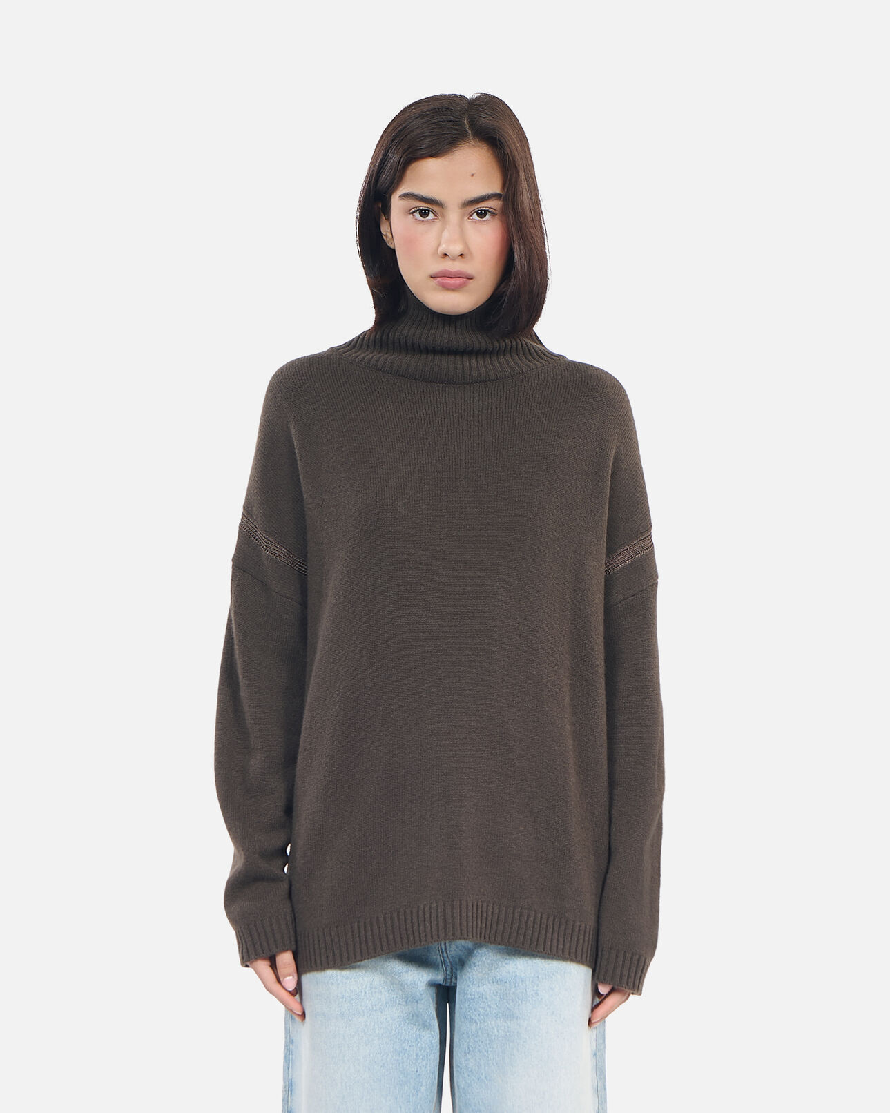 The Kooples WOMEN KAKI khaki cashmere sweater