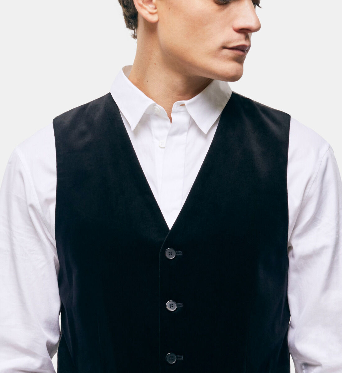 Velvet suit vest top