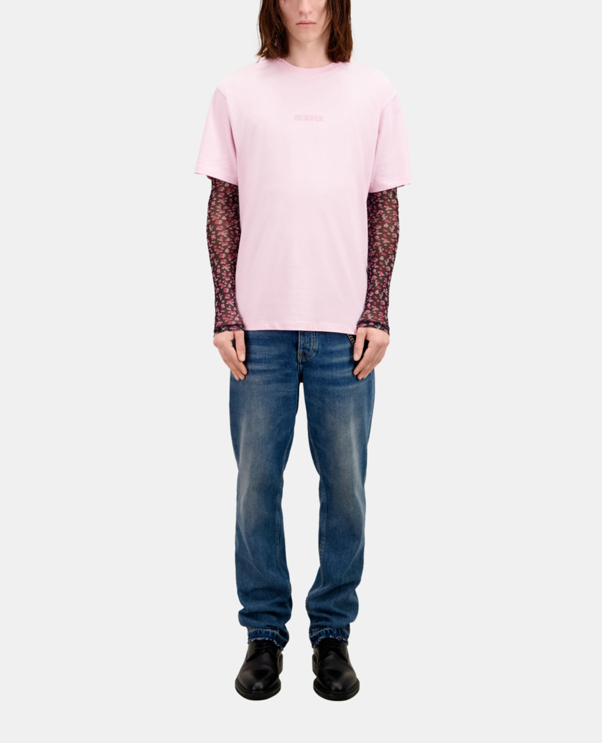 Men's pink t-shirt with logo, PALE PINK, hi-res image number null
