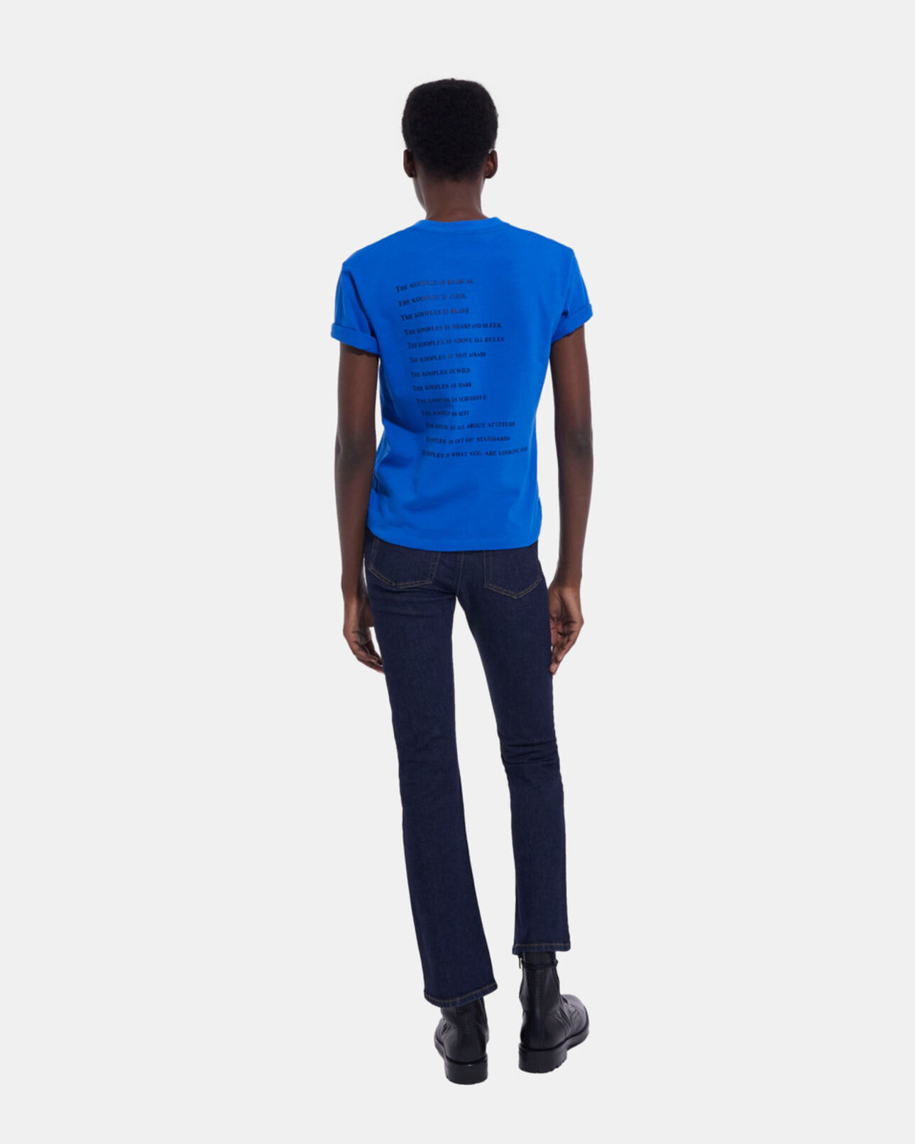 The Kooples WOMEN INK BLUE what is blue t-shirt