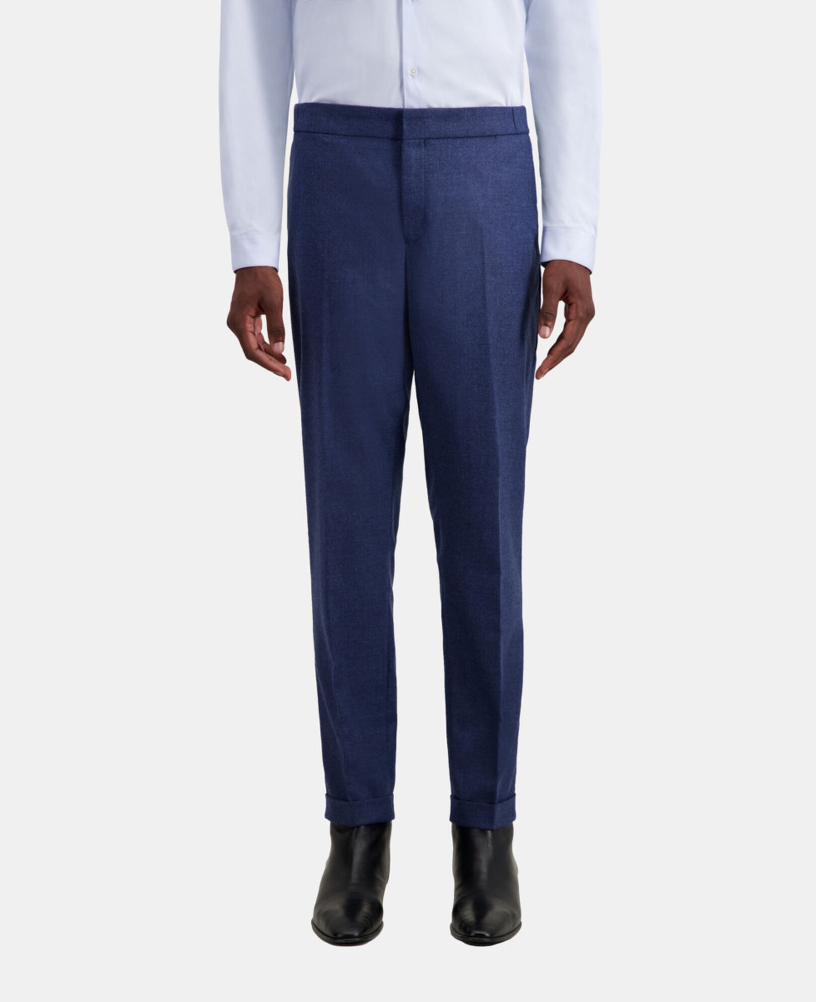 The Kooples HOMME BLUE pantalon bleu en flanelle